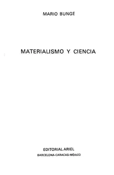 Cover of Materialismo y Ciencia