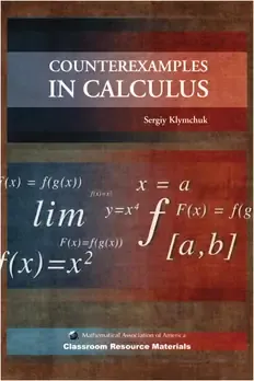 Cover of Counterexamples in Calculus Classroom Resource