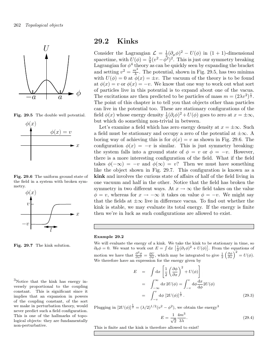 Kink and double-well figures on page 280 of Quantum Field Theory for the Gifted Amateur